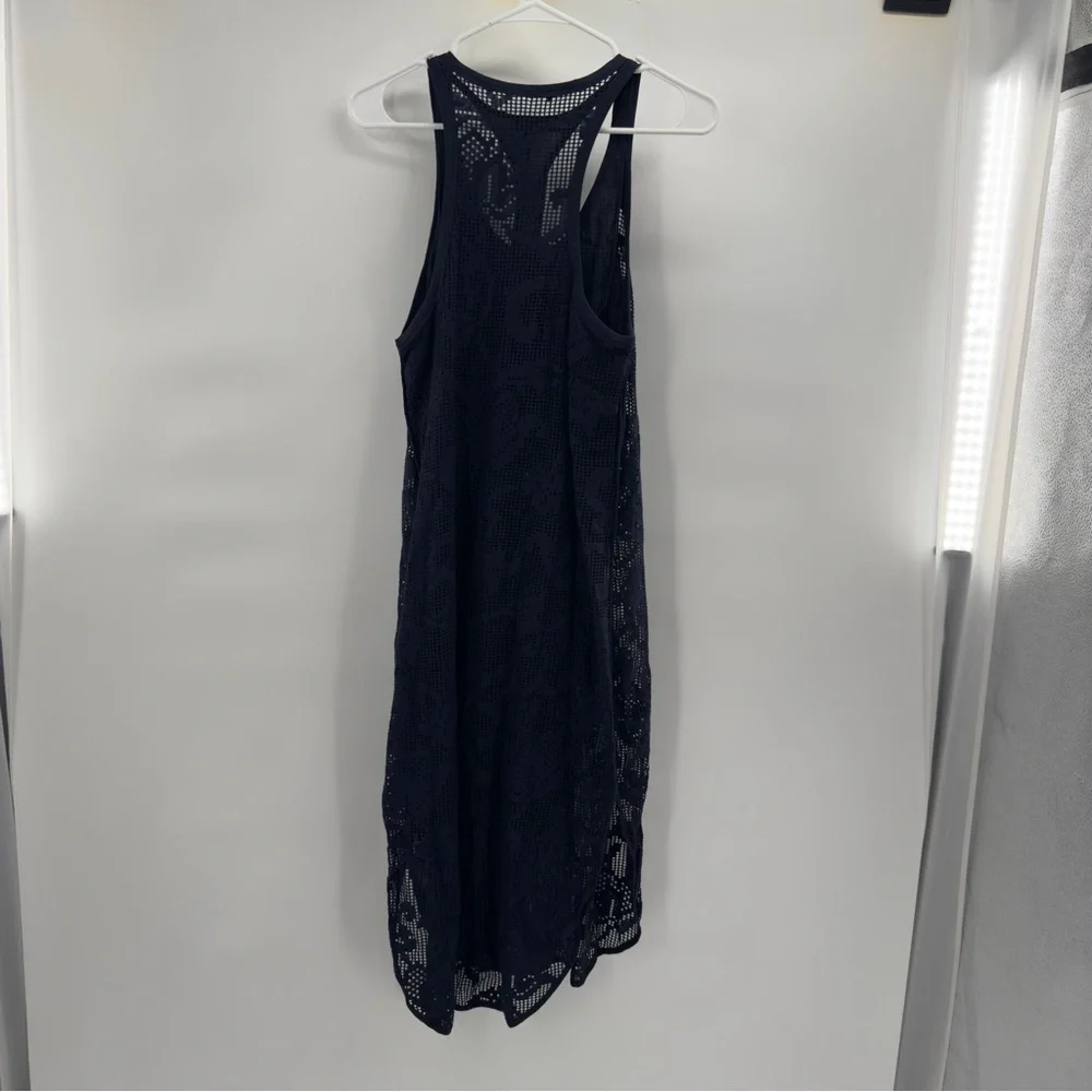 RAG & BONE New York $495 Navy Mesh Lace Lined Stella Midi Dress Size S - Picture 13 of 13
